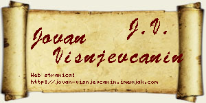 Jovan Višnjevčanin vizit kartica